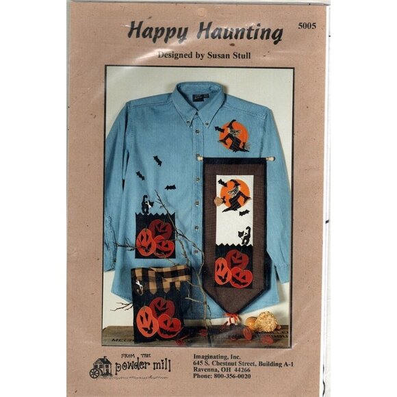 Powder Mill Misses Happy Haunting Halloween Embellishment Applique Pattern - Picture 1 of 1